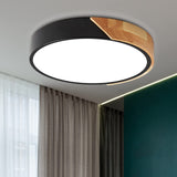 1 x RAW Customer Returns NICEME 24W LED Wood Ceiling Light 6500K Cold White Modern Ultra Thin Round Ceiling Lights, 30CM, for Bathroom Living Room Bedroom Corridor Office - RRP €31.52