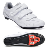 1 x RAW Customer Returns FOTGOAT Men s Cycling Shoes for Women, Road Bike Shoes with Cleats Compatible with Peloton SPD ARC Look Delta Cleats, Unisex Bicycle REIT Spin Shoes Indoor, Road Bike Shoes Outdoor White EU 45 - RRP €58.38