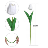 4 x Brand New Anaoo 24pcs White Artificial Latex Tulip, Artificial Bridal Flowers Bouquet for Home, Wedding, Party, Office Decoration, Floral Arrangements, - RRP €94.0