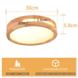 1 x RAW Customer Returns LIGKIN LED Ceiling Light Wood 24W Ceiling Light Round 30cm Cool White 6500K Diameter Modern Creative Design Kitchen Lamp Living Room for Balcony Hallway Baby Room Bedroom Dining Room White  - RRP €29.23