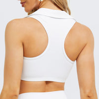 1 x Brand New HAWILAND Women s Sports Bra Padded Crossback Bustier without Underwire Spaghetti Straps Crossed Bra for Gym Workout Tennis Yoga 2 White XL - RRP €27.6