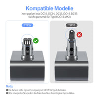 1 x RAW Customer Returns Lachy Upgraded Battery High Capacity 21.6V Replacement Battery for Dyson Type-A DC31 DC34 DC35 DC44 DC45 Animal 917083-01 Cordless Handheld Vacuum Cleaner ONLY suitable for Type A  - RRP €31.25