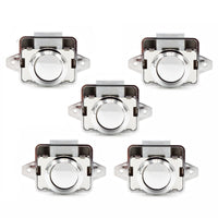 1 x RAW Customer Returns Hotiko Push Lock Button Latch Door Locking Motorhome Furniture Lock for RV Camping Cabinet Drawer Caravan Van Motorhome Yacht Ship Boat ABS -Silver-5 Pack - RRP €22.99