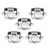 1 x RAW Customer Returns Hotiko Push Lock Button Latch Door Locking Motorhome Furniture Lock for RV Camping Cabinet Drawer Caravan Van Motorhome Yacht Ship Boat ABS -Silver-5 Pack - RRP €22.99