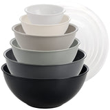 1 x RAW Customer Returns Okllen 12 Piece Plastic Mixing Bowls with Lids, Colorful Nesting Bowl Set, Stackable Mixing Bowls for Cooking, Baking, Fruit, Salads, Food Storage, Microwave and Freezer Safe - RRP €23.99