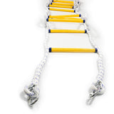 1 x RAW Customer Returns Aoneky Fire Escape Rope Ladder with Carabiner - 5M 10M 2 4 Floors , Load 250KG, Fire Ladder for Emergency Evacuation Rescue, Suitable for Balcony Window 10M  - RRP €149.99