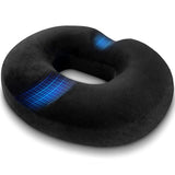 1 x RAW Customer Returns LeapBeast Donut Pillow Orthopedic Seat Cushion, Orthopedic Pain Relief Pillow for Pregnancy, Coccyx, Bedsores, Postnatal, Sciatica 18 Inch Black  - RRP €29.49