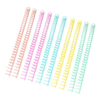 1 x RAW Customer Returns Voarge 10 Pieces Plastic 30 Holes Loose Leaf Folder Binding Ring Spines Combs 85 Sheets Capacity For DIY Paper Notebook Office School Supplies Color  - RRP €9.88