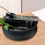 1 x RAW Customer Returns F Fityle Ceramic Tabletop Fountain Hydroponic Vase Fountain Waterfall Water Feature Garden Ornament Home Decoration USB Powered - RRP €53.39