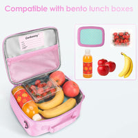 8 x Brand New Cerbonny Kids Lunch Box, Insulated Children Lunch Bag for School, Lunch Box for Girls and Kids with Adjustable Shoulder Strap, Bottle Holder, Keep Food Cold and Warm for a Long Time - RRP €163.2