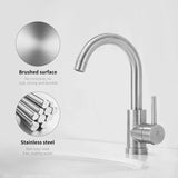 1 x RAW Customer Returns HOMELODY Low Pressure Faucet Bathroom Kitchen 360 Rotatable Bathroom Faucet Kitchen Faucet Single Lever Mixer Wash Basin Faucet Sink Faucet Water Boiler Mixer Tap Made of Stainless Steel - RRP €53.99