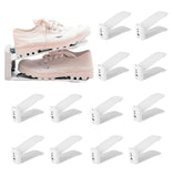 1 x RAW Customer Returns PAIDE P shoe organizer space saving, non-slip shoes cabinet, shoe rack 3 height adjustable compatible with all types of shoes, shoe stacker adjustable. Pack 12 White  - RRP €25.72