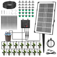 1 x RAW Customer Returns Zinueen Solar Irrigation System, Self-Watering System Professional, Automatic Garden Irrigation with 12 Timer Modes 15 m Hose for Garden, Balcony Plants, Outdoor Potted Plants - RRP €36.99