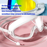 1 x RAW Customer Returns HSTWODE swimming goggles with prescription 180 panoramic swimming goggles, glasses case, swimming cap, 10 sets of nose clip earplugs, adult anti-fog UV protection swimming goggles white, -2.5  - RRP €22.18