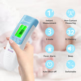 1 x RAW Customer Returns Berrcom Thermometer Digital Forehead Thermometer for Babies Infrared Contactless Thermometer with 3 Colors Fever Alarm, C F Switch - RRP €17.7