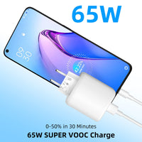 1 x RAW Customer Returns ACAGET 65W USB Charger with USB C Cable 1M for SUPERVOOC Charge, SUPERVOOC Fast Charger with USB Type C Cable for Oppo Find X5 X3 2 Neo Pro Reno 8 7 6 5 4 Pro,Realme GT NEO 2 Pro,OnePlus Nord 2 - RRP €25.99