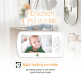 1 x RAW Customer Returns m MU Baby Monitor Video and Audio, Children s Camera Screen 4.3 1080P High Resolution, VOX Night Vision and Temperature Monitoring, 6 Lullabies for Children. Wireless Camera - RRP €46.38