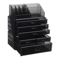 1 x RAW Customer Returns SONGMICS Large Acrylic Cosmetic Organizer, Makeup Case with 6 Drawers, for Palette, Brush, Foundation, Lipstick, Nail Polish, Hairpins, Black JKA009BK - RRP €35.99