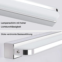 1 x RAW Customer Returns Talwei Mirror Light Bathroom Light, Bathroom Lamp Wall Stainless Steel, Mirror Lamp Bathroom 42cm 9W for The, LED Lamp 230V Cold White 6000K, Wall Lamp Bathroom IP44 Waterproof  - RRP €22.18