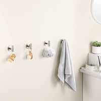 1 x RAW Customer Returns KES Wall Hooks Towel Hangers Stainless Steel, Towel Hanger for Bathroom and Kitchen Brushed 4 Piece, A2164DG-2-P4 - RRP €29.38