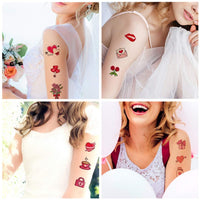 1 x Brand New Longsing Valentine s Day Tattoo Stickers Heart Tattoos Set Temporary Body Stickers Christmas Valentine s Day Party Favors - RRP €30.0