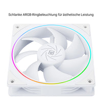 1 x RAW Customer Returns Thermalright TL-S12W CPU Fan 120mm Case Cooler Fan comes with ARGB light effect, PC PWM Silent Computer Fan with 1500RPM speed, CPU Cooling Fan White 3-Pack  - RRP €14.71