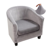 1 x RAW Customer Returns Jaotto Stretch Armchair Cover for 1 Seater, Universal Armchair Cover with Separate Cushion, Washable Non-Slip Chesterfield Velvet Armchair Cover for Tullsta Living Room Counter, Gray - RRP €29.99