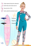 1 x RAW Customer Returns Gogokids Kids Wetsuits Thermal Swimwear, Girls One Piece Swimsuits 2.5mm Neoprene Diving Suit Rash Guard Snorkeling Suit UV Protection 50 , S - RRP €45.99