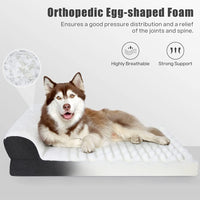 1 x Brand New Pecute Dog Sofa Bed M 76 58 18 CM , Orthopedic Dog Bed, Egg-Shaped Memory Foam Dog Mattress, Removable Cover, Machine Washable - RRP €49.91