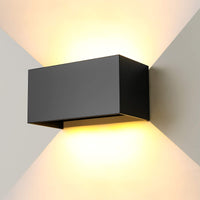 1 x RAW Customer Returns ENCOFT LED wall light indoor outdoor 24W black, outdoor light wall lamp, IP65 waterproof 3000K warm white wall lighting, up down wall lights light beam adjustable for balcony, living room, bedroom - RRP €42.99