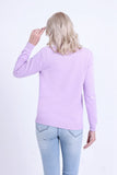 1 x RAW Customer Returns SMILING PINKER Women s Basic Cardigan Crew Neck Knitted Coat with Button, Pastel Lilac., L - RRP €32.48