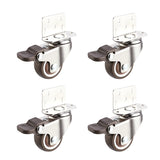 9 x Brand New Kozuoan 4Pcs Furniture Caster Wheels with Brake, Swivel Casters with L Mounting Plate, Rubber Casters Suitable for Cribs, Furniture, Flower Stands 50mm  - RRP €156.06