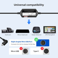 1 x RAW Customer Returns AZDOME Mini USB 12V-24V to 5V Dashcam Hardwire Kit ACU ACN ACZ ACS Add a Fuse Holder, Adjustable Low Voltage Protection for GS63H M01PRO M550 PG18S PG16S PG02S PG16 PG17 JYX02  - RRP €25.99