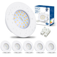 1 x RAW Customer Returns HiBay Recessed LED Spotlights for Plasterboard 7W Recessed Ceiling Spotlights 850LM, Neutral White, 230V Recessed LED Bathroom Spotlights IP44, LED Lamp Hole Diameter 60mm-65mm for Bathroom, Kitchen Set of 6 - RRP €30.39