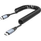 1 x RAW Customer Returns UseBean spiral cable USB C to USB C 1M, coiled USB C 3.2 Gen2x2 20Gbps spring spiral cable data cable, PD fast charging cable 4K video type C charging cable for iPhone 15, MacBook Pro, Galaxy S24 S23, iPad - RRP €22.99