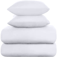 1 x RAW Customer Returns Utopia Bedding bed linen 135x200 4-piece - microfiber 2 duvet covers 135x200 cm 2 pillowcases 80x80 cm - white - RRP €23.18