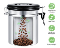 1 x RAW Customer Returns Beaspire coffee can airtight 1kg beans, coffee can 2800ML, coffee container, coffee can stainless steel aroma can storage can vacuum can for coffee beans, powder, tea, nuts, cocoa - RRP €32.99