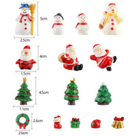 1 x RAW Customer Returns SALLYFASHION Resin Christmas Miniature, 15 Pieces Christmas Figures Mini Ornaments Set Santa Claus Christmas Tree Snowman for Christmas Decoration DIY Fairy Garden - RRP €11.09