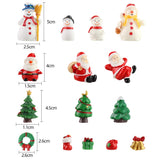 1 x RAW Customer Returns SALLYFASHION Resin Christmas Miniature, 15 Pieces Christmas Figures Mini Ornaments Set Santa Claus Christmas Tree Snowman for Christmas Decoration DIY Fairy Garden - RRP €11.09