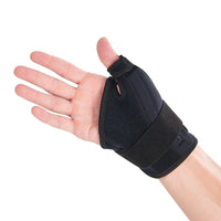 1 x RAW Customer Returns Bracoo TP32 thumb bandage for left and right thumb Stable thumb orthosis for men and women - dual stabilizer to stabilize the thumb - black 1 piece  - RRP €19.15