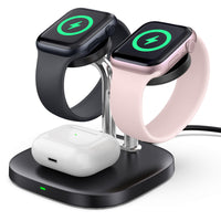 1 x RAW Customer Returns SwanScout Dual Watch Charging Station for Apple Watch, SwanScout 704A, Watch Charger Compatible with Apple Watch Ultra 2 Ultra 9 8 7 6 5, Wireless Charging Station for Airpods Pro without adapter  - RRP €35.99