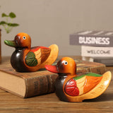 1 x Brand New LIFKOME Wooden Mandarin Duck Statue Mini Couple Duck Figurines Decor Carved Love Bird Sculpture Korean Traditional Lucky Ducks Wedding Gift - RRP €26.99