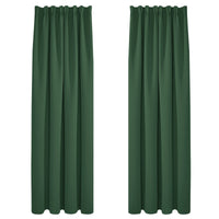 1 x RAW Customer Returns Deconovo Curtains Opaque Curtains Blackout Curtains Thermal Curtains with Gathering Tape Thick Thermal Curtain Cold Protection Heat Protection, 180 x 140 cm Height x Width , Forest Green, Set of 2 - RRP €42.49