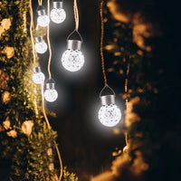 1 x RAW Customer Returns Solar lamps for outdoors hanging, Kaishengyuan solar lantern garden solar light solar lantern for balcony, Christmas, wedding, party 8 pieces, white light  - RRP €28.22