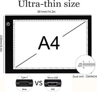 1 x RAW Customer Returns XIAOSTAR A4 Light Table LED Light Pad Copy Board Light Panels with Adjustable Brightness for Artists, Animation Drawing, Sketching, Animation, X-ray Viewing Black  - RRP €34.99