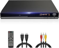 1 x RAW Customer Returns DVD-168 Compact HD DVD Player for TV HDMI AV Output with Cable Included, 1080P DVD-CD Player with USB Input, All Region Free, Error Correction, Integrated PAL NTSC System - RRP €40.33