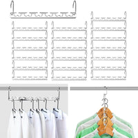 1 x RAW Customer Returns 20pcs Space Saving Metal Hangers, Magic Hangers, Stainless Steel Closet Wardrobe Magic Hangers for Clothes Pants Coat Portable Durable - RRP €19.2