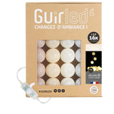 1 x RAW Customer Returns GuirLED - LED cotton balls fairy lights USB - baby night light 2h - dual USB 2A power supply included - 3 intensities - 16 balls 1.6m - cotton - RRP €30.05