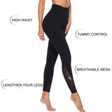 1 x RAW Customer Returns Persit Yoga Leggings Women, Sports Pants Yoga Pants Sports Leggings Tights for Women, 34W 36L Manufacturer Size S , Black - RRP €15.96