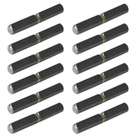 1 x RAW Customer Returns TSSS 12pcs 100mm Weldable Hinges, Carbon Steel Weldable Hinges, Removable Heavy Duty Door Hinges for Overhead Doors, Trailer Ramps, Hinge Pin Diameter 8mm - RRP €10.06